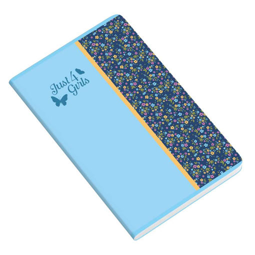 Picture of JUST4GIRLS BLUE/FLOWERS A4 EXCERISE BOOK 48 SHEETS